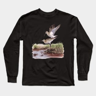 Slender-billed Curlew pair Long Sleeve T-Shirt